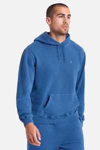 Brixton Mens Vintage Beat Up Fleece Hood in Joe Blue