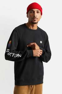Brixton Mens Alton Crew in Black