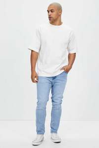 Pants Shorts: Abrand Mens A Dropped Slim Jean in Blazed Blue OG