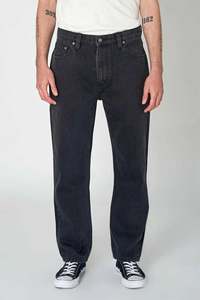 Rolla's Mens Ezy Stone Worn Jeans in Faded Black