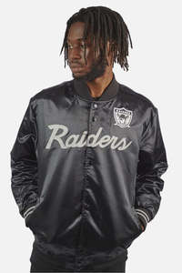 Jackets Coats: Mitchell & Ness Raiders Script Satin Jacket Unisex