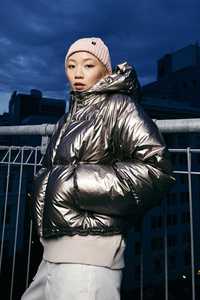 Coats Jackets: Huffer Womens Superloft Down Jacket in Copper