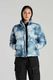 Huffer Womens Track Puffer Jacket in Blue Lake