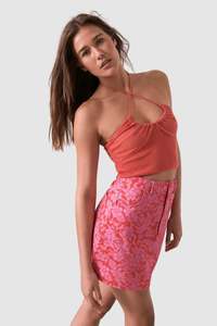 Rolla's Womens Ivy Floral Mini Skirt in Scarlet