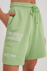 Shorts Womens: Majestic MLB Womens Los Angeles Dodgers Boyfriend Shorts