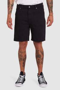 All Clothing: Abrand Mens A 90s Straight Short Moebius in Black