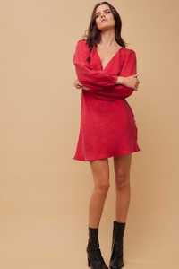 Dresses Womens: Huffer Mimi LS Shift Mini Dress in Scarlet