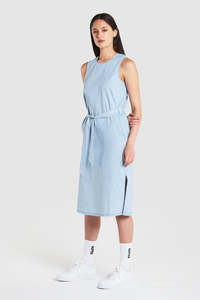 Dresses Womens: Huffer Brittany Bey Tank Dress Chambray