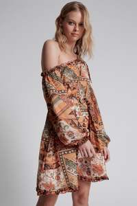Dresses Womens: One Teaspoon - Bazaar Paisley One Shoulder Dress