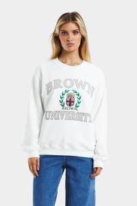 Ncaa: NCAA Brown University Vintage Reef Logo Crew Unisex