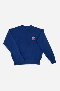 Final Sale: NCAA Men's Harvard Knit Crew in Navy - SAMPLE