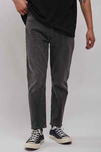 Mens Denim: Abrand A Straight Big Calm - Faded Black