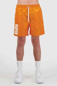 Mens Shorts From 40: Huffer Staple Trunk/Italic in Orange