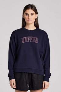 New Huffer Hoods Crews Only 65: Huffer Slouch Crew/Bleachers - Navy