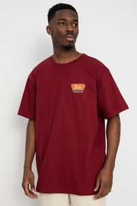 4 For 100 Tees June 2024: Brixton Mens Linwood SS Standard Tee in Berry