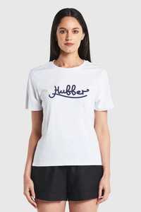 Huffer Womens Stella Tee/Script in White