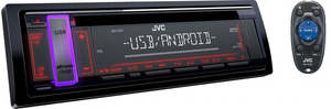 Single Din Head Unit: JVC KD-T401 CD Receiver with USB/AUX/RADIO