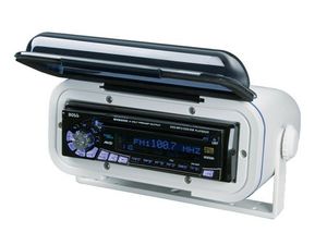 Single Din Head Unit: Boss MRH7 Universal waterproof marine housing with cover
