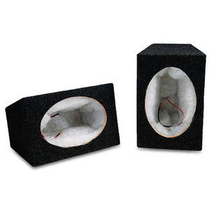 Sub Boxes: SPEAKER BOX 6 X 9" BLACK SMALL PAIR