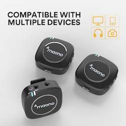 Wireless Mic 2-Person Real-time Monitoring and Mute  MAONO WM820 A2