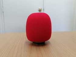Wireless Microphones: Foam Wind Sock Red for Standard Hand held Mics