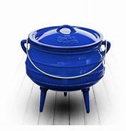 Braai & Potjie Hardware: LK's Enamel Coated Blue Pot (3-Leg) #3