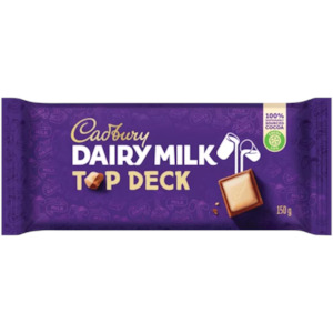 Cadbury Dairy Milk Top Deck Chocolate Slab 150g