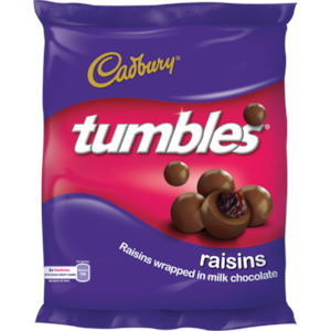 Chocolate: Cadbury Tumbles Raisins Chocolate Balls 65g