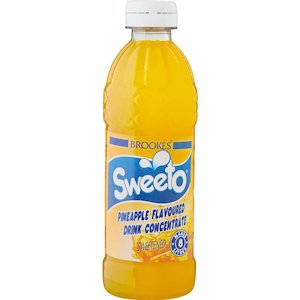 Cordials Syrups Powdered Drinks: Brookes Sweeto Pineapple Flavoured Drink Concentrate 200ml
