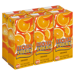 Liqui Fruit Orange Fruit Juice Blend Box 250ml - 6 Pack