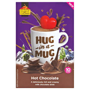 Coffee Hot Drinks Tea: Hug in a Mugg Hot Chocolate  Box with 8 sticks