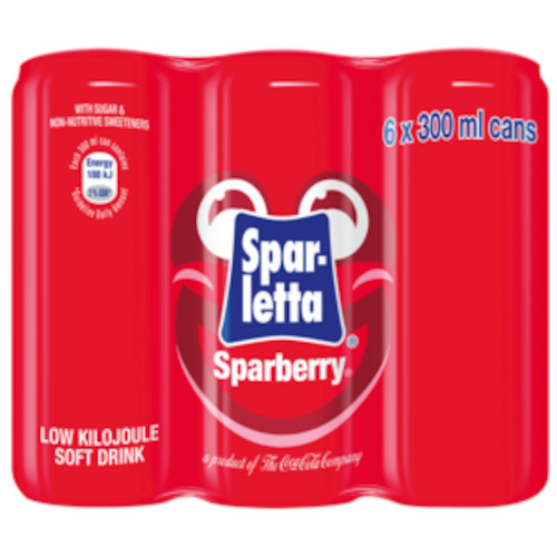 Cold Drinks 1: Sparletta Sparberry Can 300ml 6 Packs