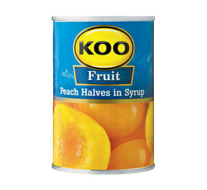 Dessert: Reduced KOO Fruit Peach Halves in Syrup 410g