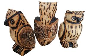 Gift Ideas: Owl Crafted from Light Wood - Small