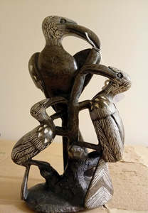 Gift Ideas: Three Hornbills Crafted from Soapstone