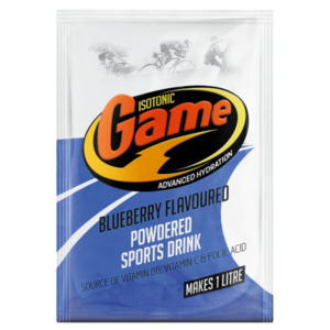 Reduced Isotonic Game Powdered Blueberry Flavoured Sports Drink Sachet 80g