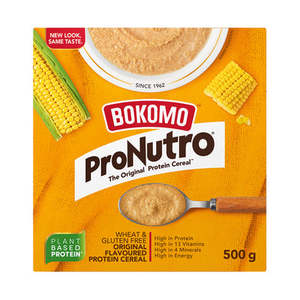 Breakfast Foods 1: Reduced Bokomo Pronutro Wheat and Gluten Free Original 500g