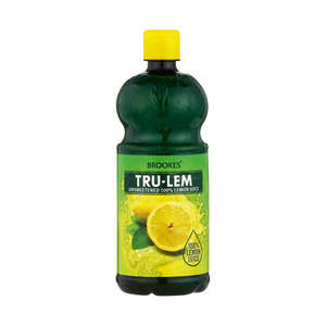 Reduced Brookes Tru-Lem Unsweetened 100% Lemon Juice 500ml