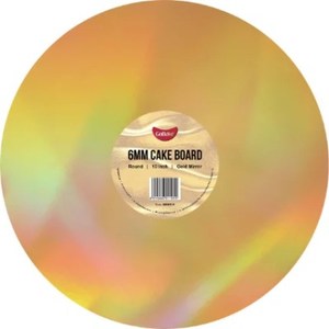 14″ Cake Board (350mm masonite) – Round Gold- 4mm – South City Party Nibbles Online