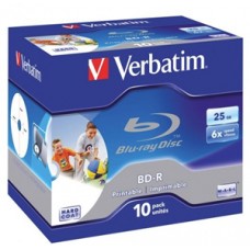 Verbatim Printable BluRay BD-R 25GB 6x 10pk
