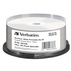 Verbatim Printable BluRay BD-R 25GB 6x 25pk Spindle