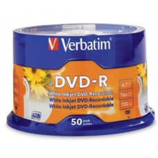 Verbatim Printable DVD-R 16x 4.7GB 50pk Spindle