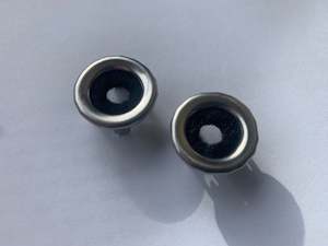 Interior: Door Lock Knob Ferrule/Surround Set, Stainless (VF/VG Coupe)