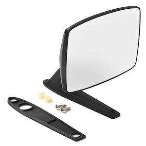 Universal Rectangle Door Side Mirror, Satin Black