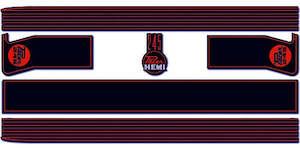 Merchandise 1: Body Stripe Kit, Black With Orange Stripes (VG Pacer Sedan A84/A88)