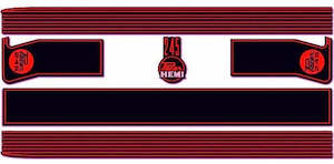 Body Stripe Kit, Black With Red Stripes (VG Pacer Sedan A84/A88)