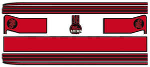 Body Stripe Kit, Red With Black Stripes (VG Pacer Coupe A84/A88)