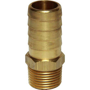Cooling System: Heater Hose 1/4” NPT Brass Fitting, 1/2” Barb