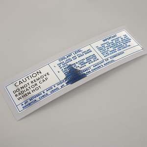 Merchandise 1: Radiator Caution Decal (CL/CM)