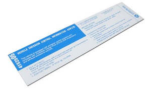 Emissions Information Decal (Late CM)